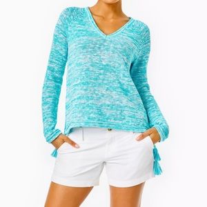 Lilly Pulitzer White Jacquard Callahan Shorts